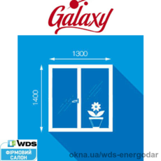 Пластиковое окно, размер 1300 х 1400мм, профильная система WDS С300 - 60мм, двухкамерный стеклопакет 32мм 4i-10-4-10-4. Фурнитура окна Axor K-3 + микропроветривание. ПВХ окна в кухню, спальню, детскую. Недорогие окна